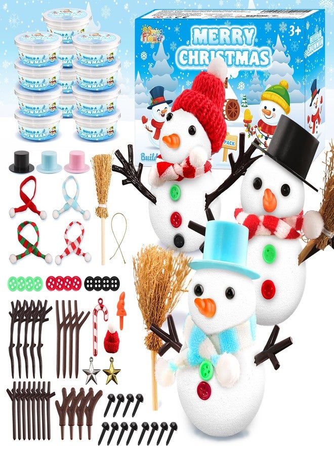 spring flower SpringFlower 12 Pack Christmas Craft, DIY Snowman Kit for Kids, Snowman Kit Indoor Decorations, Xmas Craft Xmas Activities Party Supply for Classroom School Home, Christmas Gift for Kids - Image 1